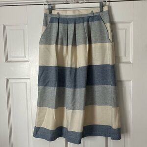 VTG Striped Midi Skirt